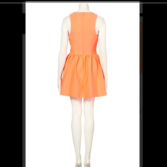Topshop - Peach Skater Scuba Dress - Picture 3 of 3